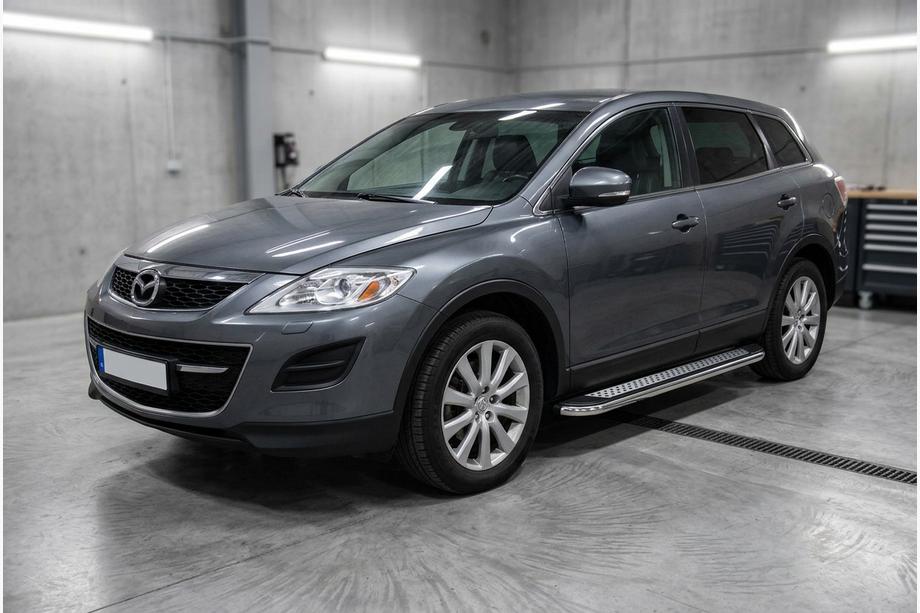Mazda CX-9 2007-2016 рр. Бокові пороги Maydos V2 (2 шт., нерж) Image