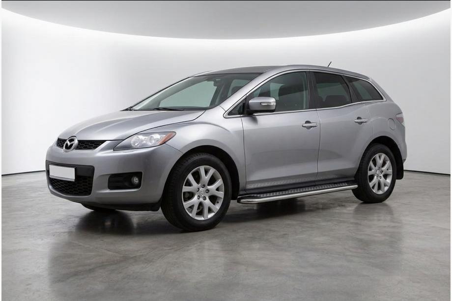 Mazda CX-7 2006-2012 рр. Бокові пороги Maydos V2 (2 шт., нерж) Image