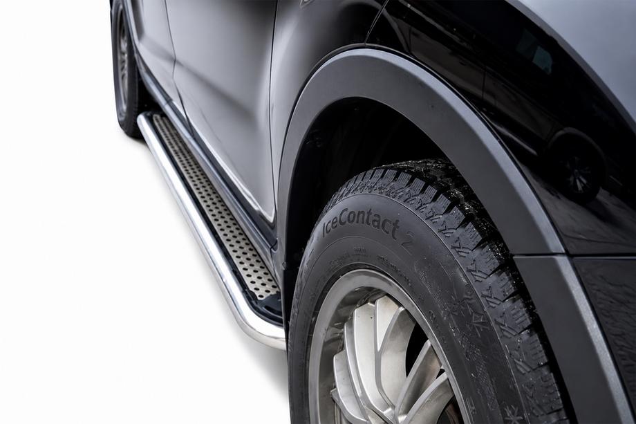 Mazda CX-5 2012-2017 рр. Бокові пороги Maydos V2 (2 шт., нерж) Image