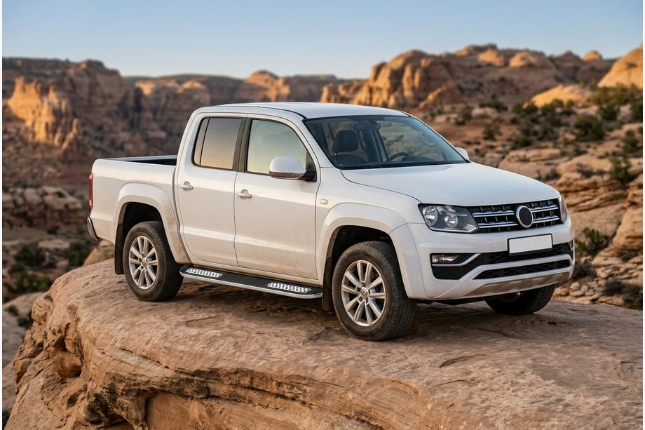 Volkswagen Amarok 2010-2022 рр. Бокові пороги Tayga V2 (2 шт., алюміній) Фото 1