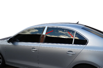 Volkswagen Jetta 2011-2018 рр. Молдинг дверних стійок (нерж) фото 1