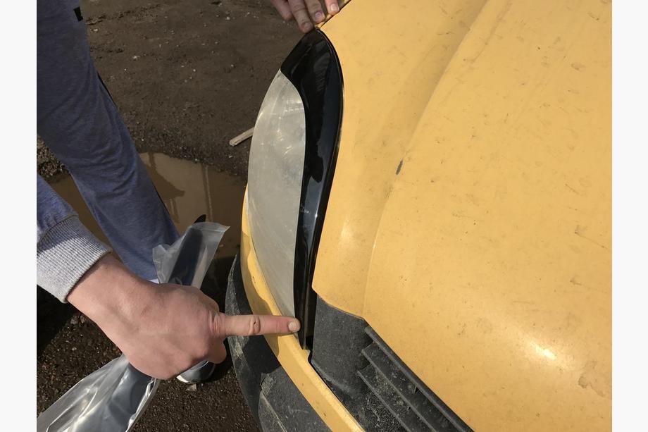 Renault Kangoo 1998-2008 рр. Війки (2 шт., Чорний ABS) (2003-2008) Чорний глянець Фото 3
