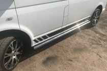 Volkswagen T5 2010-2015 рр. Бічні труби (2 шт., нерж) фото 2