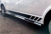 Volkswagen T5 2010-2015 рр. Бічні труби (2 шт., нерж) фото 7