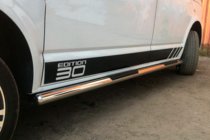 Volkswagen T5 2010-2015 рр. Бічні труби (2 шт., нерж) фото 1