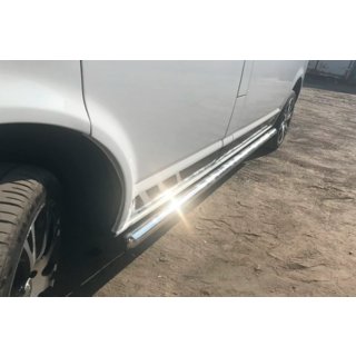 Бічні труби (2 шт., нерж) Volkswagen T5 Caravelle 2004-2010 рр. фото 3
