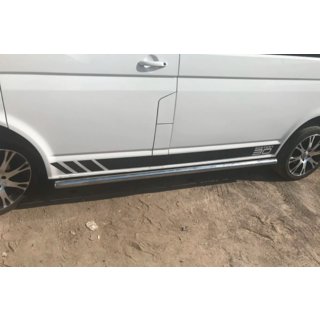 Бічні труби (2 шт., нерж) Volkswagen T5 Caravelle 2004-2010 рр. фото 4