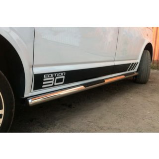 Бічні труби (2 шт., нерж) Volkswagen T5 Caravelle 2004-2010 рр. фото 2