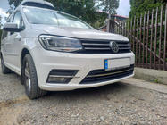 Volkswagen Caddy 2015-2020 рр. Накладки на бампер (3 шт, нерж) фото 4