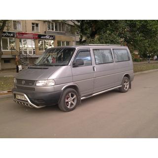 Бічні труби (2 шт., нерж.) Volkswagen T4 Caravelle/Multivan 1990-2003 рр. фото 2