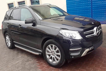 Mercedes GLE/ML class W166 2011-2018 рр. Бокові пороги BlackLine (2 шт., алюміній) фото 1