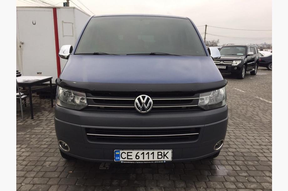 Volkswagen T5 2010-2015 рр. Накладка на решітку бампера (нерж) Фото 7