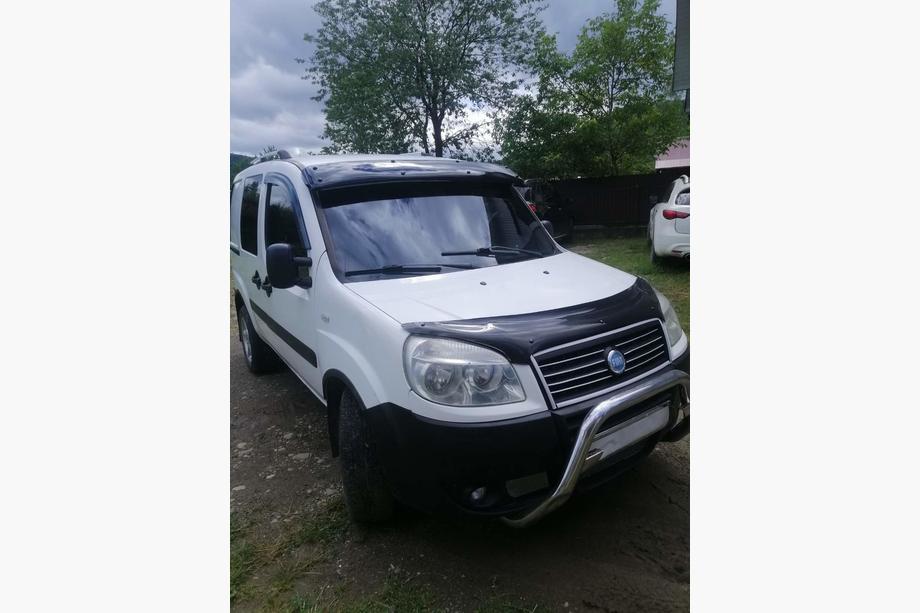 Fiat Doblo I 2005-2010 рр. Козирьок на лобове скло (чорний глянець, 5мм) Фото 9