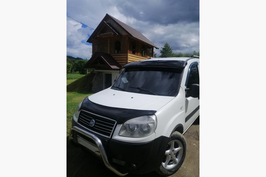 Fiat Doblo I 2005-2010 рр. Козирьок на лобове скло (чорний глянець, 5мм) Фото 11