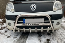 Renault Kangoo 2008-2020 рр. Кенгурятник WT003/004 (нерж.) без напису, 51 мм фото 2