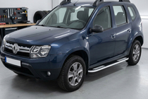 Renault Duster 2008-2017 рр. Бокові пороги Tayga V2 (2 шт., алюміній) фото 2