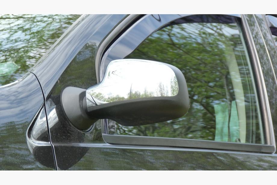 Renault Logan MCV 2005-2013 рр. Хром на дзеркала ВЕРХІВКИ варіант 2 (2шт) Фото 2