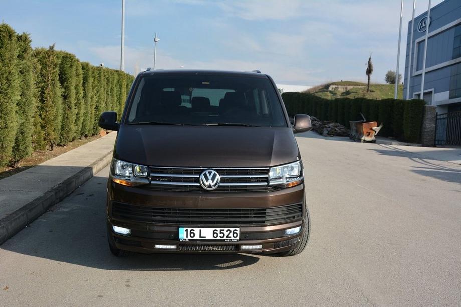 Volkswagen T6 2015-2024 рр. Накладка на передній бампер Sport 2-LED 2015-2018 (під фарбування) Фото 9