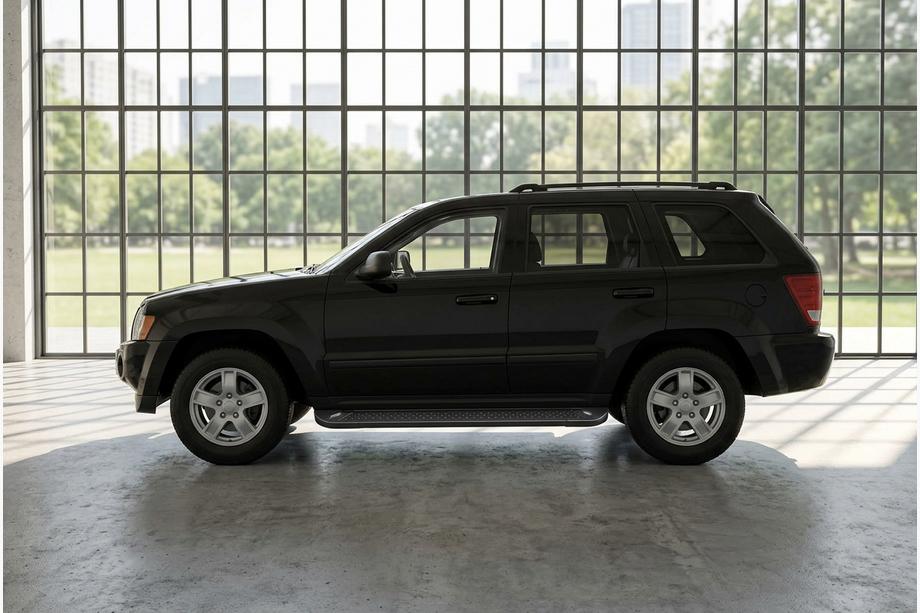 Jeep Grand Cherokee WK 2004-2010 рр. Бокові пороги Allmond Black (2 шт., алюміній) Фото 1