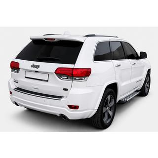Бокові пороги Allmond Grey (2 шт., алюміній) Jeep Grand Cherokee WK2 2010-2021 рр. фото 1