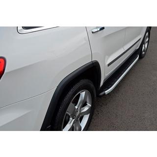 Бокові пороги Fullmond (2 шт., алюміній) Jeep Grand Cherokee WK2 2010-2021 рр. фото 4