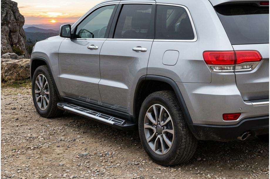 Jeep Grand Cherokee WK2 2010-2021 рр. Бокові пороги Sunrise (2 шт., алюміній) Фото 1