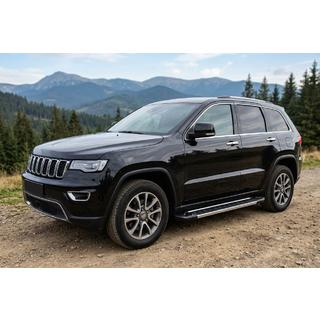 Бокові пороги RedLine V1 (2 шт., алюміній) Jeep Grand Cherokee WK2 2010-2021 рр. фото 1