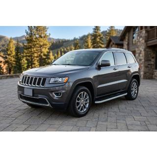 Бокові пороги Tayga Grey (2 шт., алюміній) Jeep Grand Cherokee WK2 2010-2021 рр. фото 1