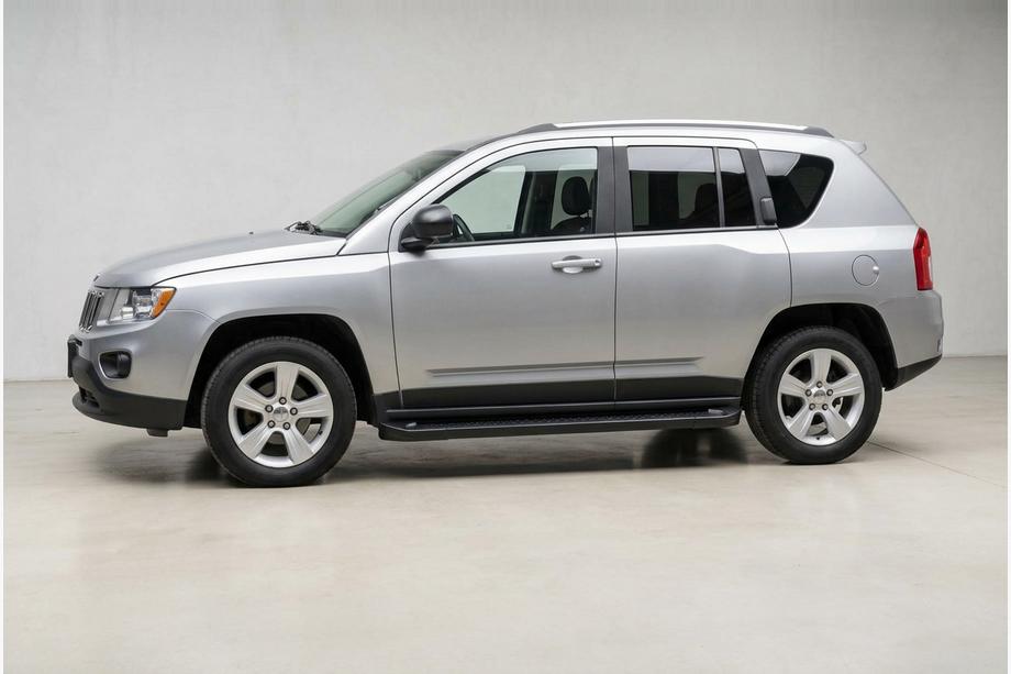 Jeep Compass 2006-2016 рр. Бокові пороги Allmond Black (2 шт., алюміній) Image