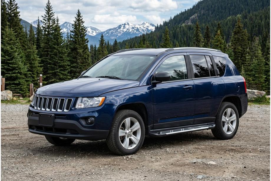 Jeep Compass 2006-2016 рр. Бокові пороги Sunrise (2 шт., алюміній) Image