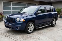 Jeep Compass 2006-2016 рр. Бокові пороги Maydos V1 (2 шт., алюміній ↗ нерж) фото 1