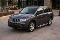 Jeep Compass 2006-2016 рр. Бокові пороги Rainbow (2 шт., алюміній) фото 1