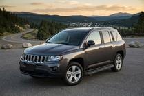 Jeep Compass 2006-2016 рр. Бокові пороги Bosphorus Black (2 шт., алюміній) фото 1