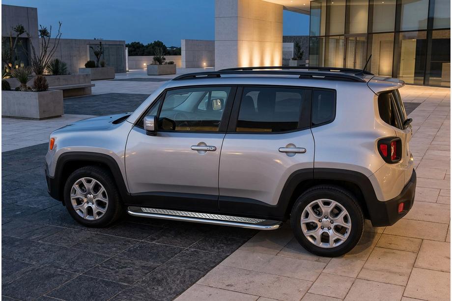 Jeep Renegade 2014- рр. Бокові пороги Maydos V2 (2 шт., нерж) Image