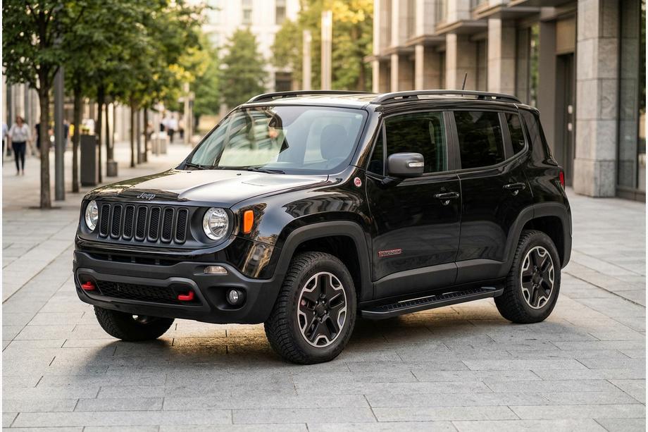 Jeep Renegade 2014- рр. Бокові пороги Allmond Black (2 шт., алюміній) Image