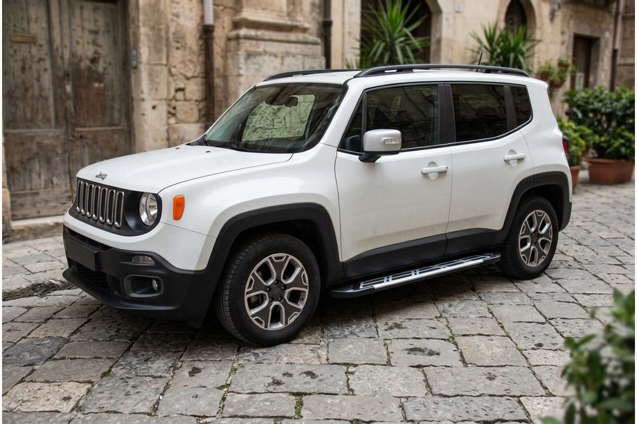 Jeep Renegade 2014- рр. Бокові пороги Sunrise (2 шт., алюміній) Image