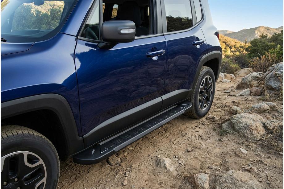 Jeep Renegade 2014- рр. Бокові пороги RedLine Black (2 шт., алюміній) Image