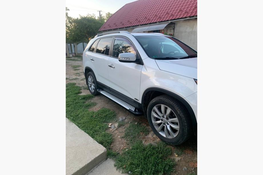 Kia Sorento II XM 2009-2014 рр. Бокові пороги Allmond Grey (2 шт., алюм.) Image