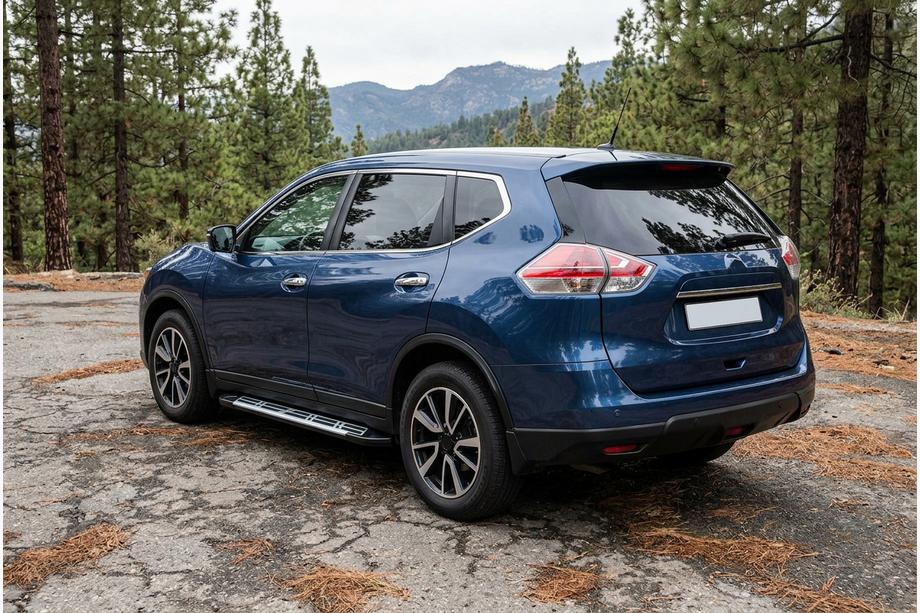 Nissan X-trail T32/Rogue 2014-2021 рр. Бокові пороги Sunrise (2 шт., алюміній) Фото 1