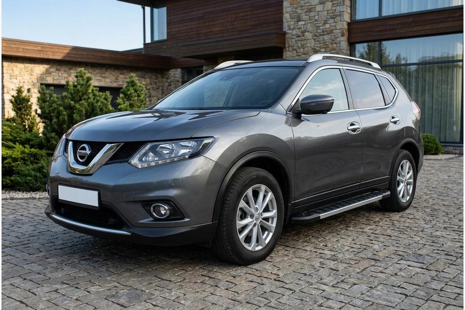 Nissan X-trail T32/Rogue 2014-2021 рр. Бокові пороги RedLine V1 (2 шт., алюміній) Фото 1