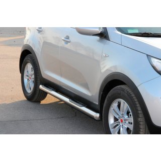 Бічні труби (2 шт., нерж.) Kia Sportage 2010-2015 рр. фото 3