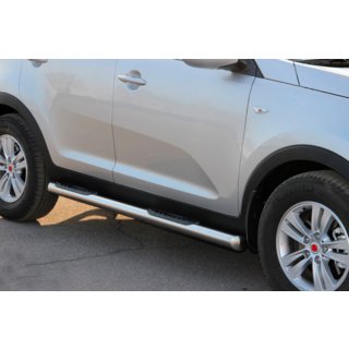 Бічні труби (2 шт., нерж.) Kia Sportage 2010-2015 рр. фото 2