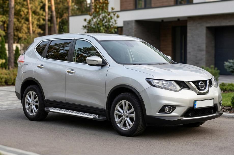 Nissan X-trail T32/Rogue 2014-2021 рр. Бокові пороги Line (2 шт., алюміній) Фото 1