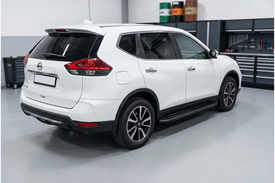 Nissan X-trail T32/Rogue 2014-2021 рр. Бокові пороги Bosphorus Black (2 шт., алюміній) Фото 1