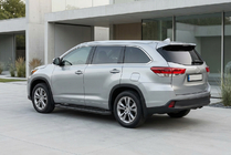 Toyota Highlander 2013-2019 рр. Бокові пороги Allmond Black (2 шт., алюміній) фото 1