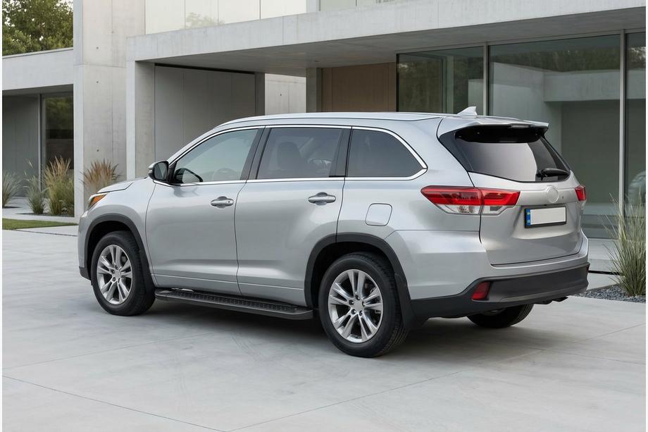 Toyota Highlander 2013-2019 рр. Бокові пороги Allmond Black (2 шт., алюміній) Image