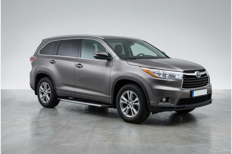 Toyota Highlander 2013-2019 рр. Бокові пороги Duru (2 шт., алюміній) Image