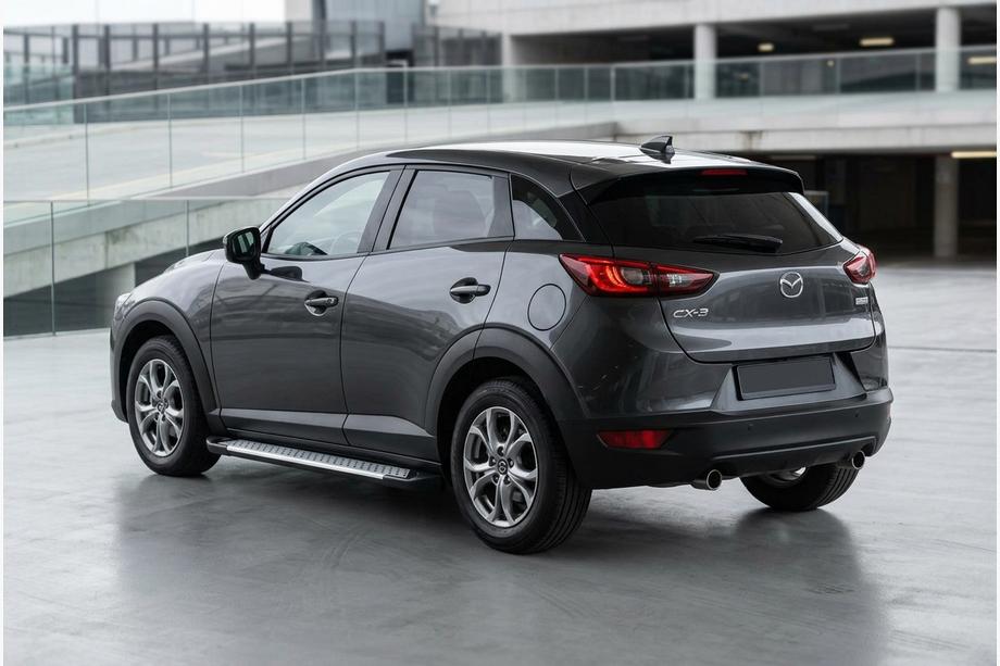 Mazda CX-3 2015- рр. Бокові пороги Allmond Grey (2 шт., Алюміній) Image
