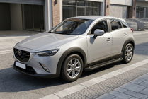 Mazda CX-3 2015- рр. Бокові пороги Allmond Black (2 шт., алюміній) фото 1