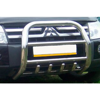 Кенгурятник QT011 (нерж.) Mitsubishi Pajero Wagon IV 2006-2021 рр. фото 3